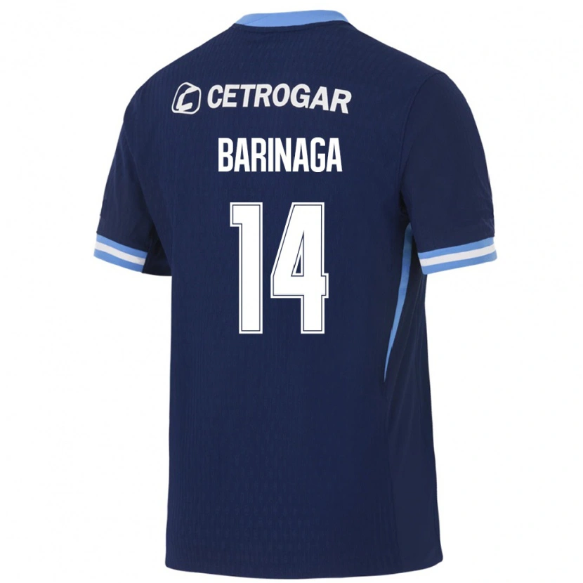 Danxen Criança Camisola Juan Barinaga #14 Azul Real Azul Claro Branco Alternativa 2026/27 Camisa Brasil