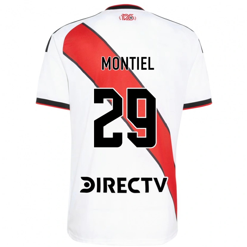 Danxen Criança Camisola Gonzalo Montiel #29 Vermelho Branco Preto Principal 2026/27 Camisa Brasil