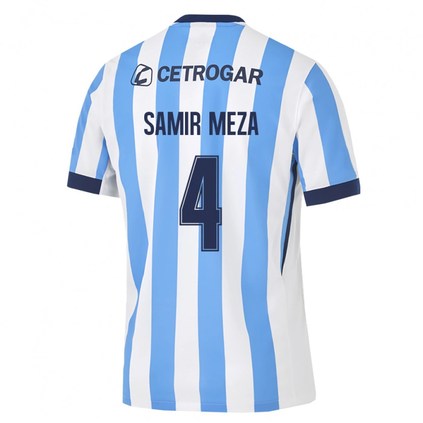 Danxen Criança Camisola Samir Meza #4 Azul Claro Branco Preto Principal 2026/27 Camisa Brasil