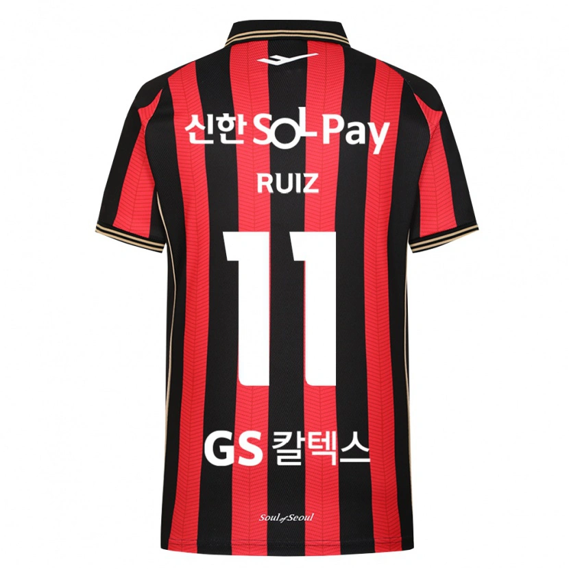 Danxen Criança Camisola Leonardo Ruiz #11 Vermelho Branco Preto Principal 2026/27 Camisa Brasil