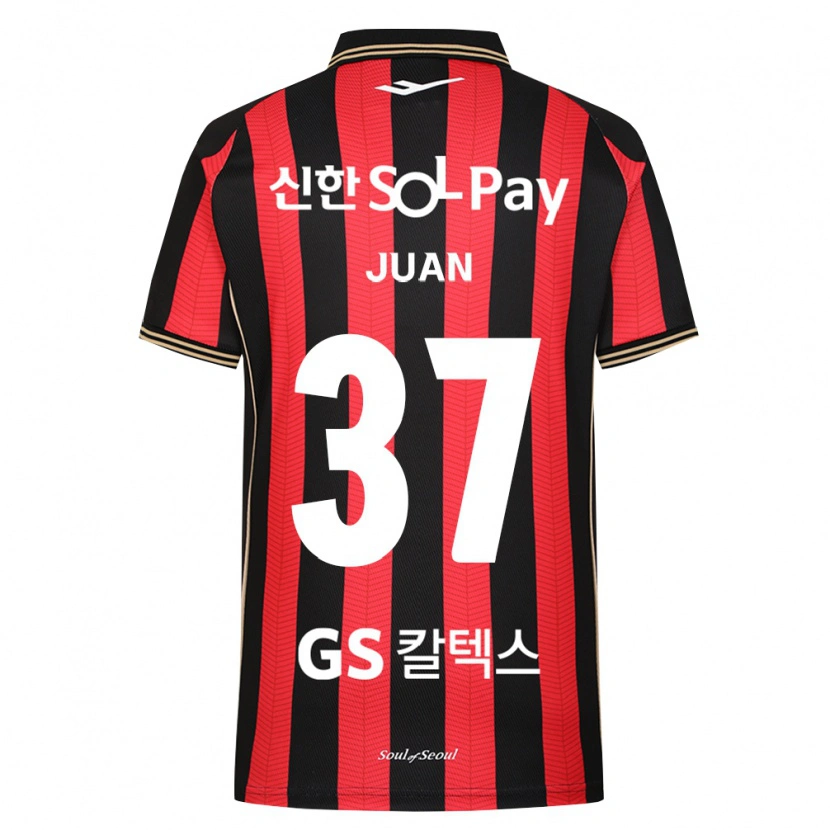 Danxen Criança Camisola Juan Antonio Ros #37 Vermelho Branco Preto Principal 2026/27 Camisa Brasil