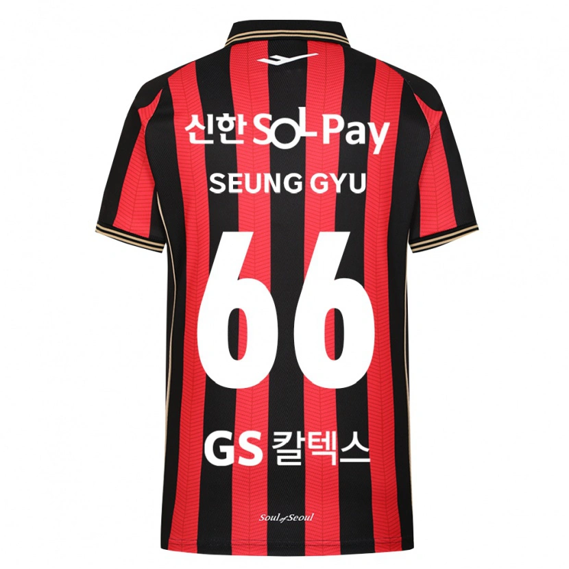 Danxen Criança Camisola Seung-Gyu Han #66 Vermelho Branco Preto Principal 2026/27 Camisa Brasil