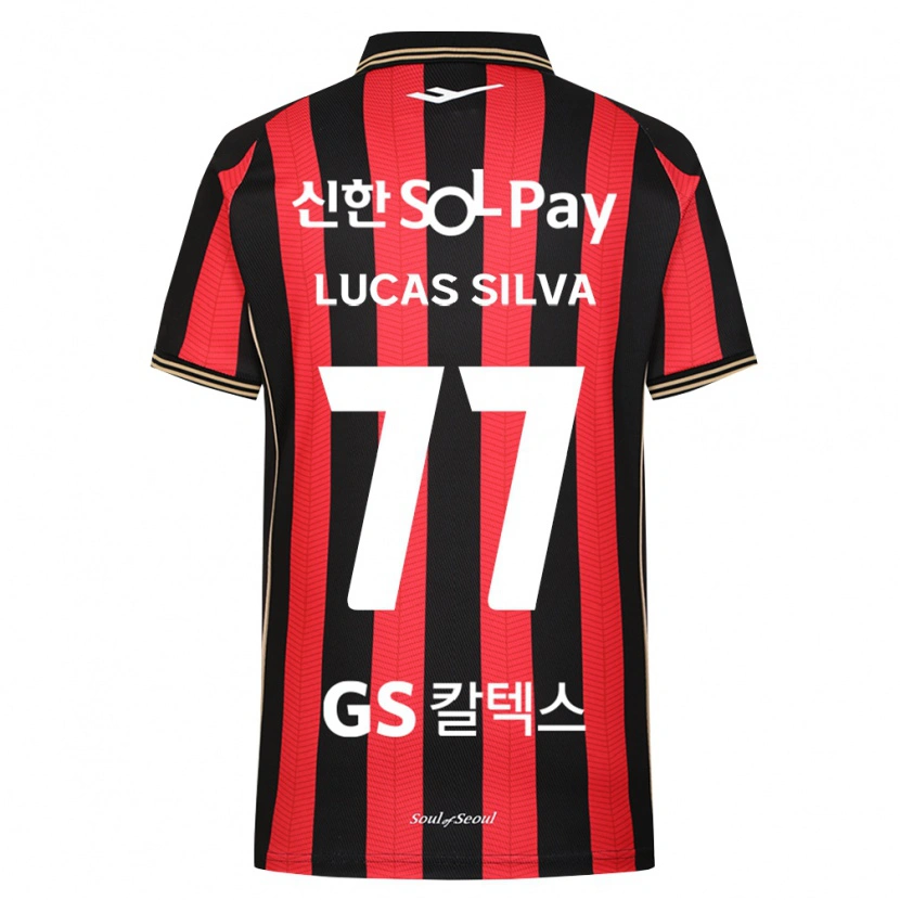 Danxen Criança Camisola Lucas Silva #77 Vermelho Branco Preto Principal 2026/27 Camisa Brasil
