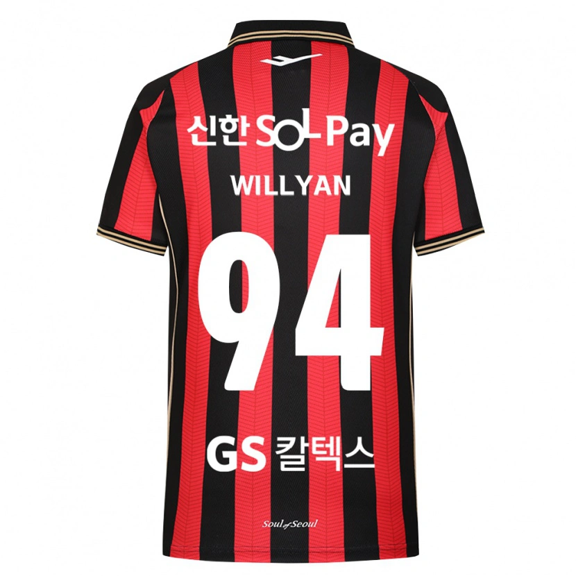 Danxen Criança Camisola Willyan #94 Vermelho Branco Preto Principal 2026/27 Camisa Brasil