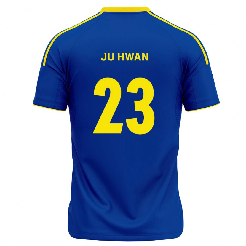 Danxen Criança Camisola Ju-Hwan Kim #23 Azul Real Amarelo Principal 2026/27 Camisa Brasil