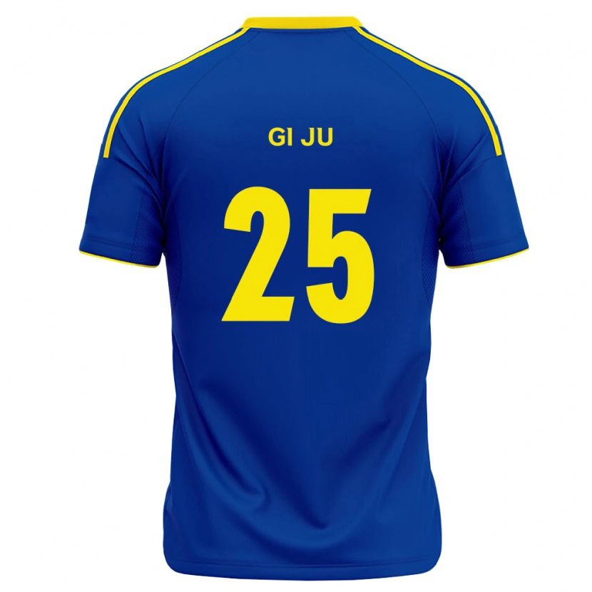 Danxen Criança Camisola Gi-Ju Kwon #25 Azul Real Amarelo Principal 2026/27 Camisa Brasil