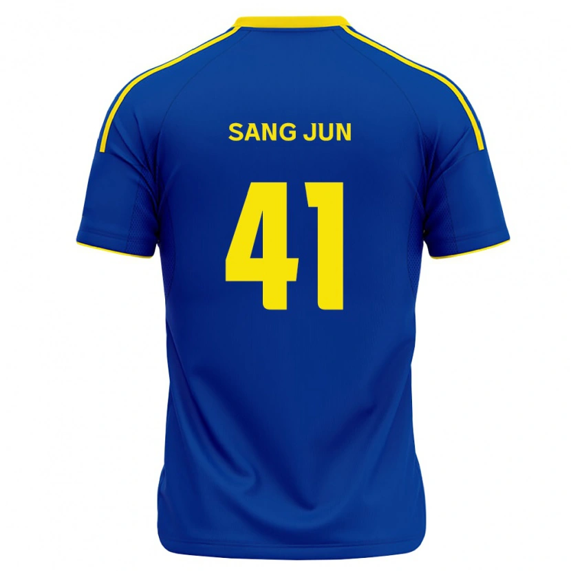 Danxen Criança Camisola Sang-Jun Park #41 Azul Real Amarelo Principal 2026/27 Camisa Brasil