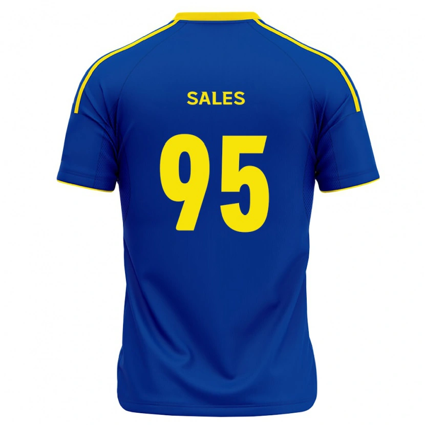 Danxen Criança Camisola Matheus Sales #95 Azul Real Amarelo Principal 2026/27 Camisa Brasil