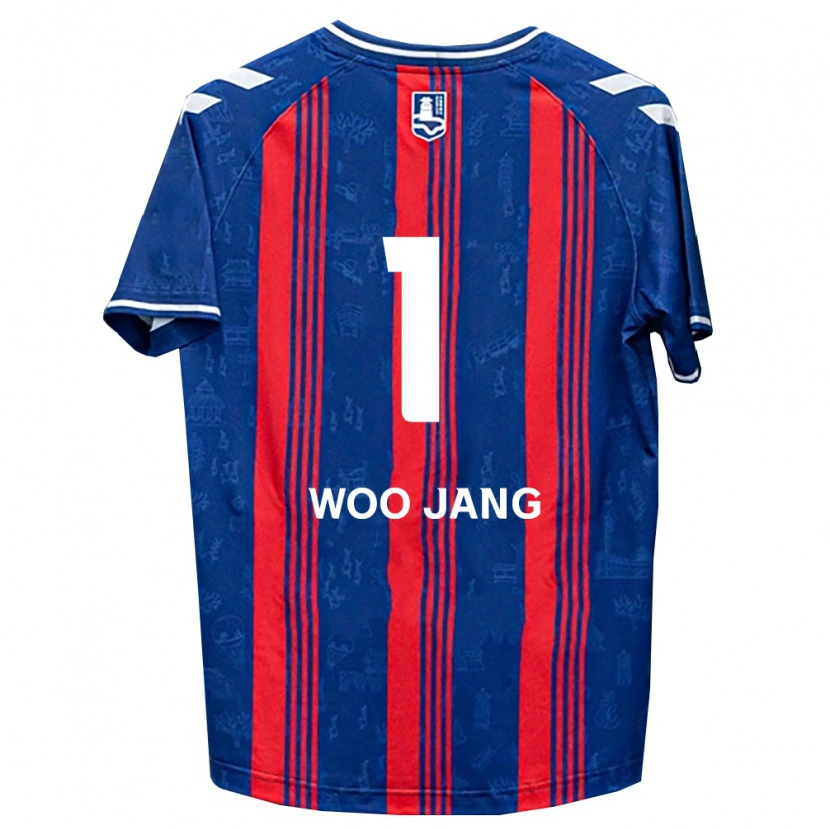Danxen Criança Camisola Woo-Jang Jo #1 Azul Vermelho Branco Principal 2026/27 Camisa Brasil