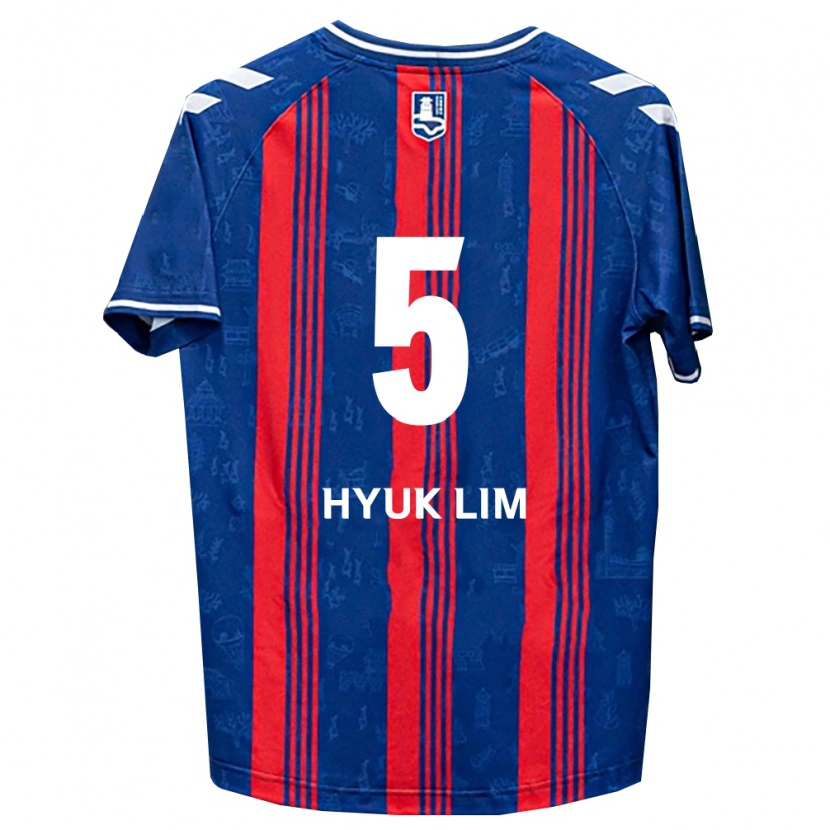 Danxen Criança Camisola Hyuk Lim #5 Azul Vermelho Branco Principal 2026/27 Camisa Brasil