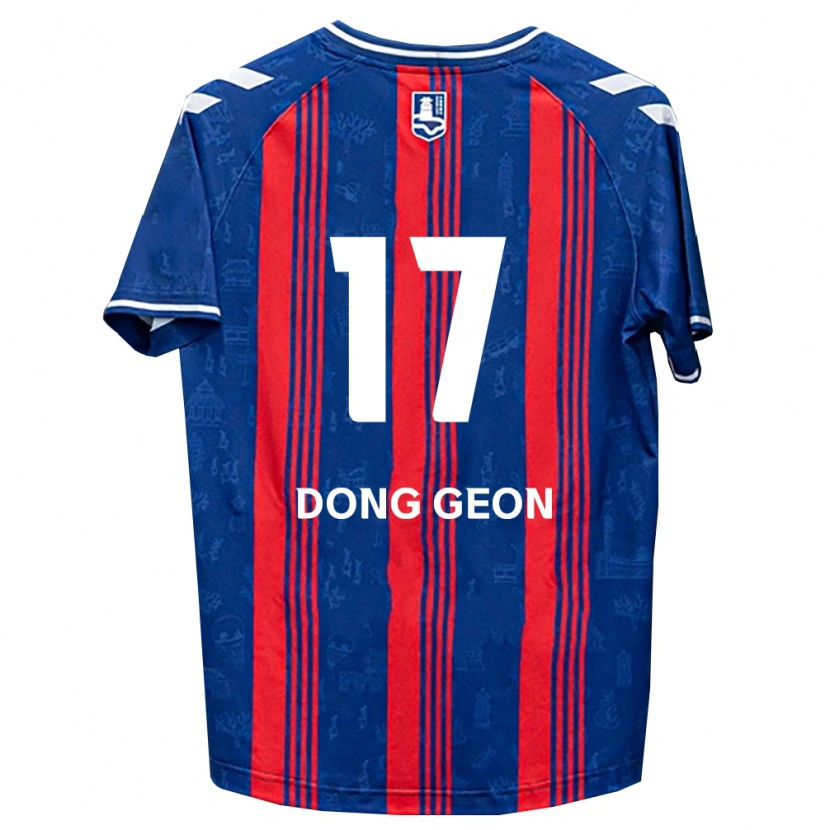 Danxen Criança Camisola Dong-Geon No #17 Azul Vermelho Branco Principal 2026/27 Camisa Brasil