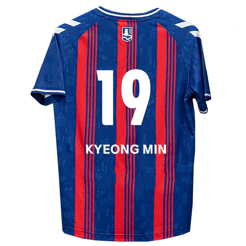 Danxen Criança Camisola Kyeong-Min Kim #19 Azul Vermelho Branco Principal 2026/27 Camisa Brasil