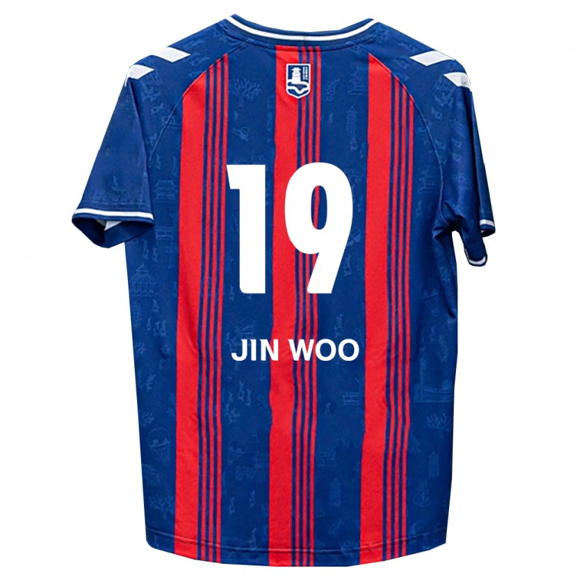 Danxen Criança Camisola Jin-Woo Lee #19 Azul Vermelho Branco Principal 2026/27 Camisa Brasil