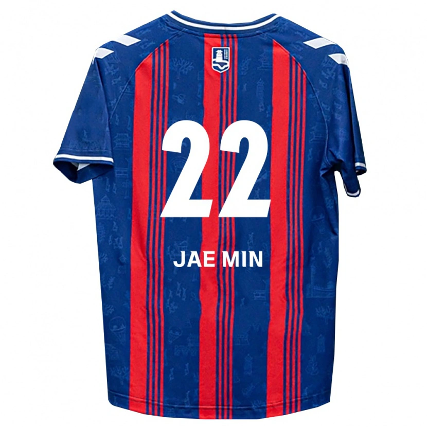 Danxen Criança Camisola Jae-Min Seo #22 Azul Vermelho Branco Principal 2026/27 Camisa Brasil