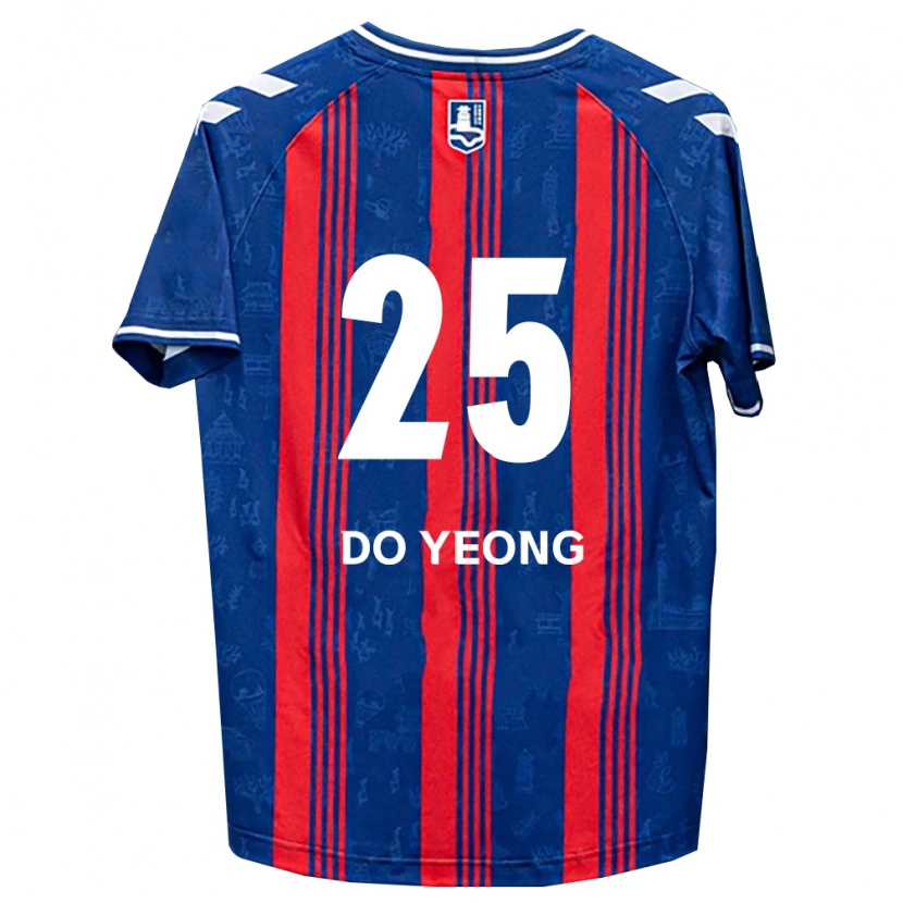 Danxen Criança Camisola Do-Yeong Kwon #25 Azul Vermelho Branco Principal 2026/27 Camisa Brasil