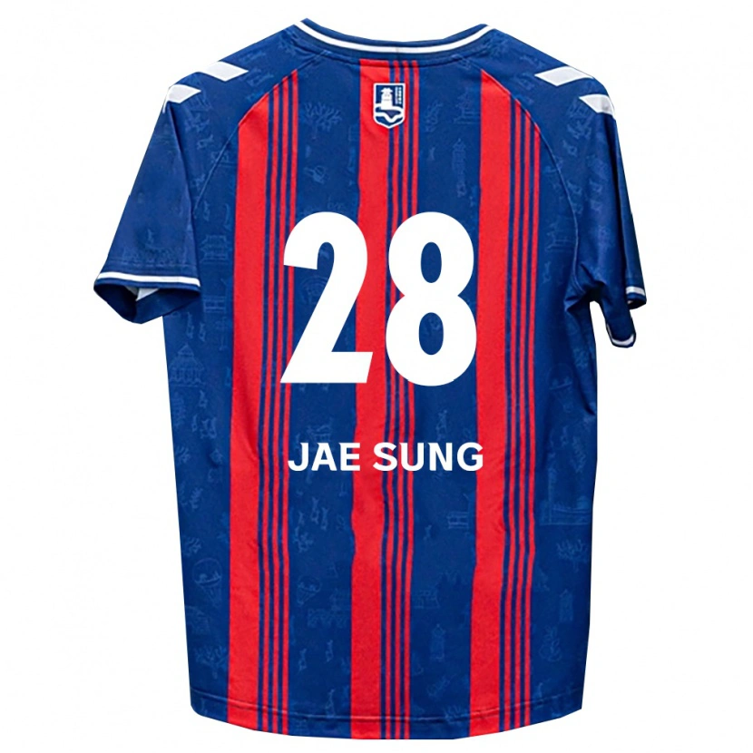 Danxen Criança Camisola Jae-Sung Kim #28 Azul Vermelho Branco Principal 2026/27 Camisa Brasil