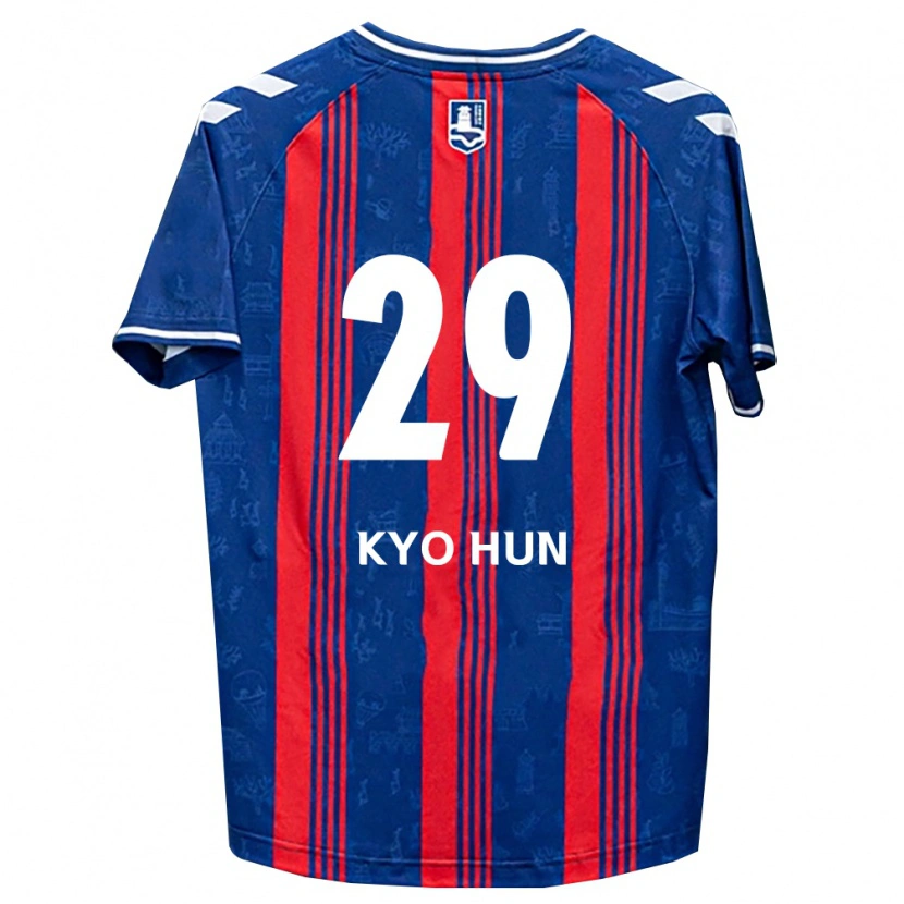 Danxen Criança Camisola Kyo-Hun Kang #29 Azul Vermelho Branco Principal 2026/27 Camisa Brasil