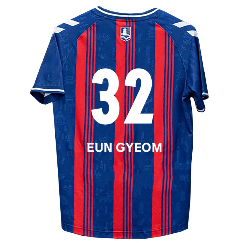 Danxen Criança Camisola Eun-Gyeom Kim #32 Azul Vermelho Branco Principal 2026/27 Camisa Brasil