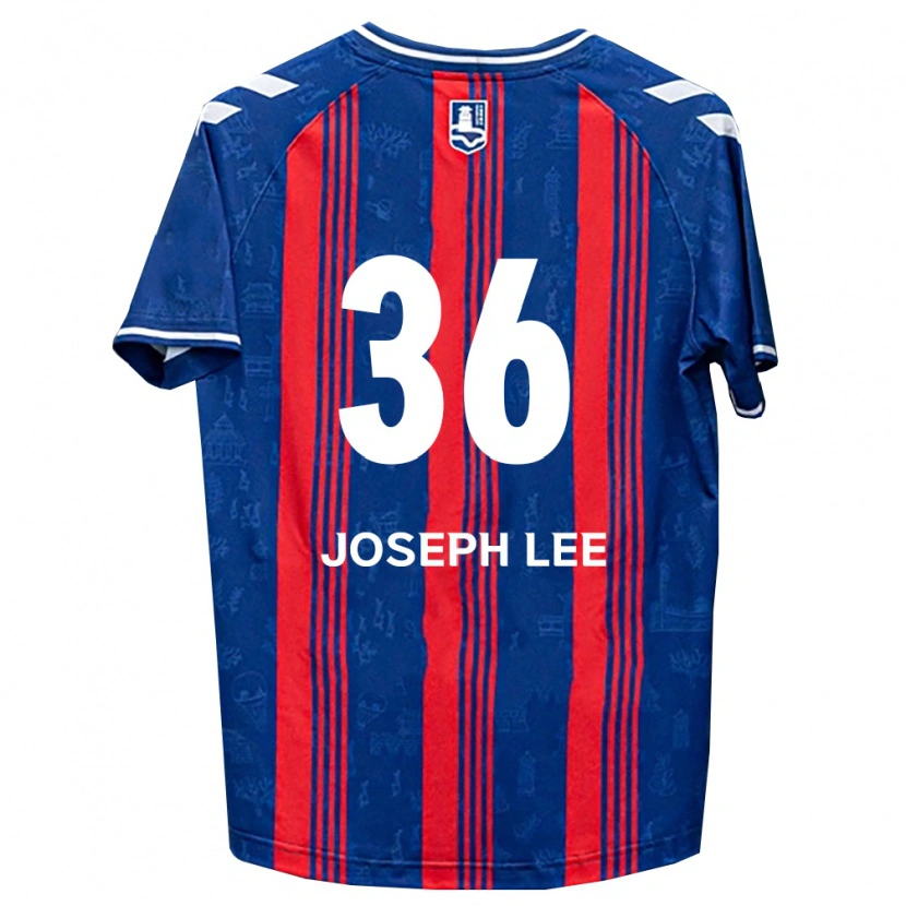Danxen Criança Camisola Joseph Lee #36 Azul Vermelho Branco Principal 2026/27 Camisa Brasil