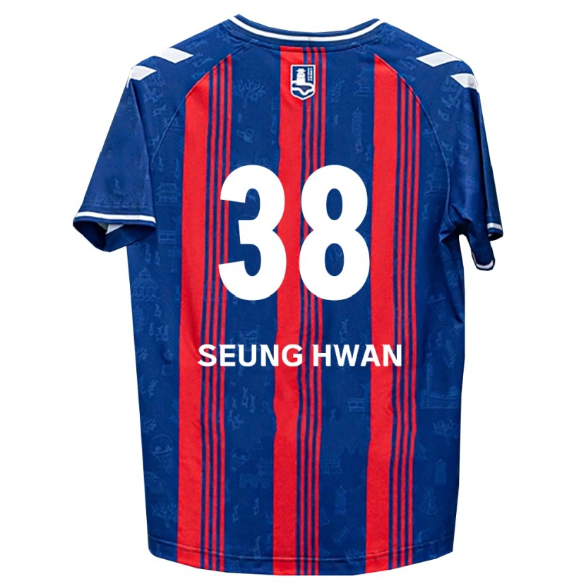 Danxen Criança Camisola Seung-Hwan Baek #38 Azul Vermelho Branco Principal 2026/27 Camisa Brasil