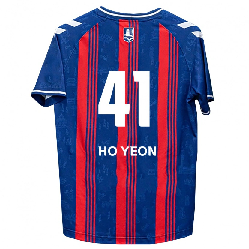 Danxen Criança Camisola Ho-Yeon Joo #41 Azul Vermelho Branco Principal 2026/27 Camisa Brasil