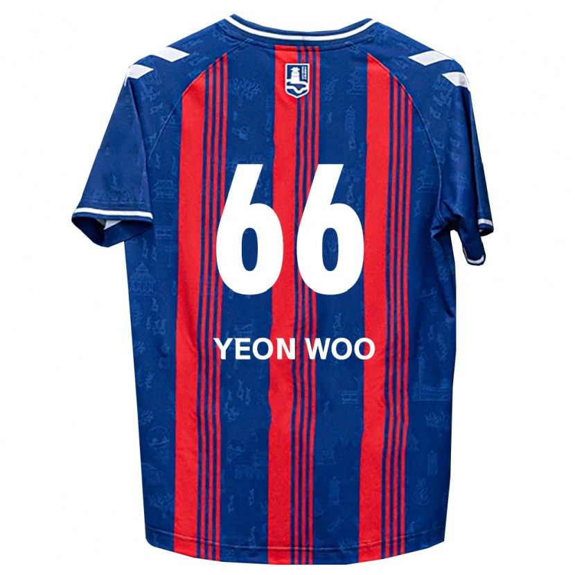 Danxen Criança Camisola Yeon-Woo Jang #66 Azul Vermelho Branco Principal 2026/27 Camisa Brasil