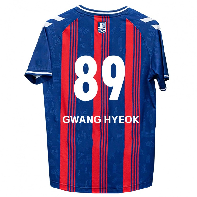 Danxen Criança Camisola Gwang-Hyeok Lee #89 Azul Vermelho Branco Principal 2026/27 Camisa Brasil