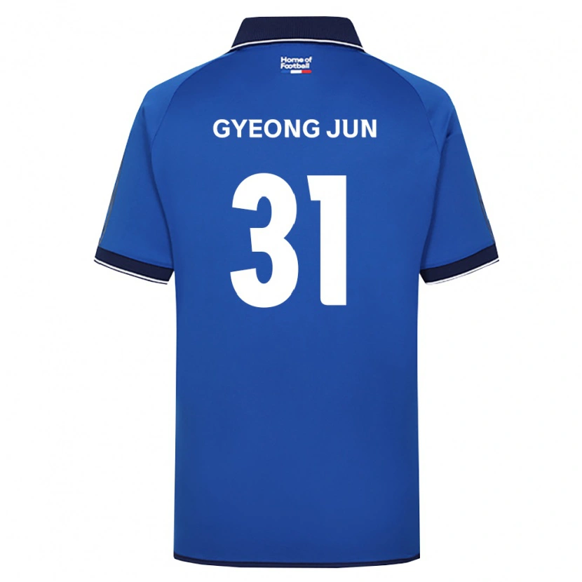 Danxen Criança Camisola Gyeong-Jun Lee #31 Azul Real Branco Vermelho Principal 2026/27 Camisa Brasil