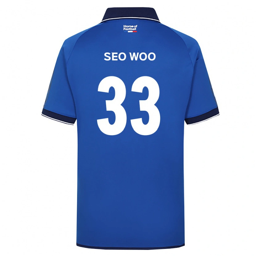 Danxen Criança Camisola Seo-Woo Jeong #33 Azul Real Branco Vermelho Principal 2026/27 Camisa Brasil