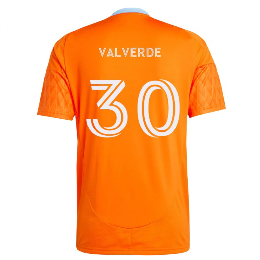 Danxen Criança Camisola Jefferson Valverde #30 Laranja Branco Principal 2026/27 Camisa Brasil