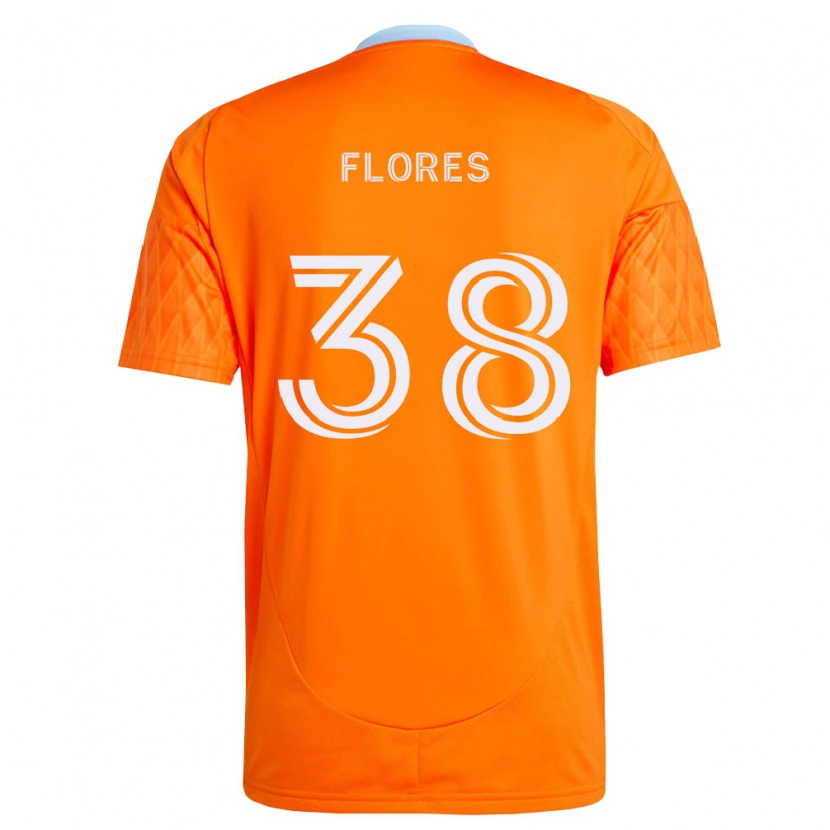 Danxen Criança Camisola Omar Flores #38 Laranja Branco Principal 2026/27 Camisa Brasil