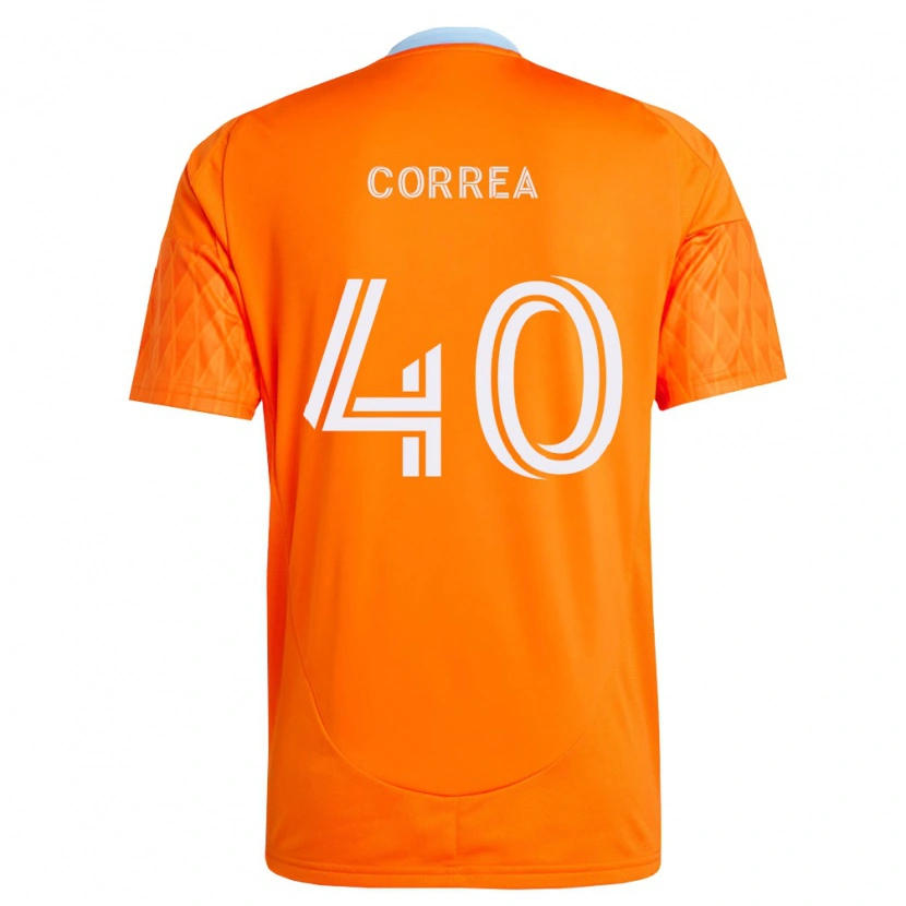 Danxen Criança Camisola Enrique Correa #40 Laranja Branco Principal 2026/27 Camisa Brasil