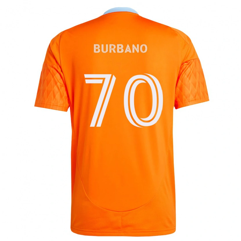 Danxen Criança Camisola Jordy Burbano #70 Laranja Branco Principal 2026/27 Camisa Brasil