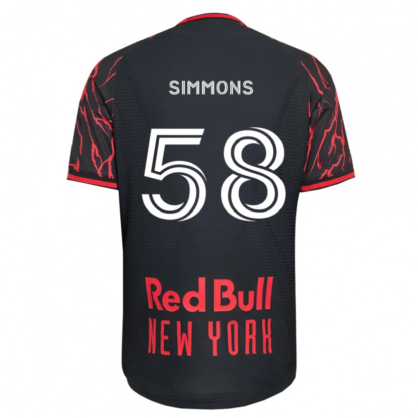 Danxen Criança Camisola Caleb Simmons #58 Vermelho Preto Branco Principal 2026/27 Camisa Brasil