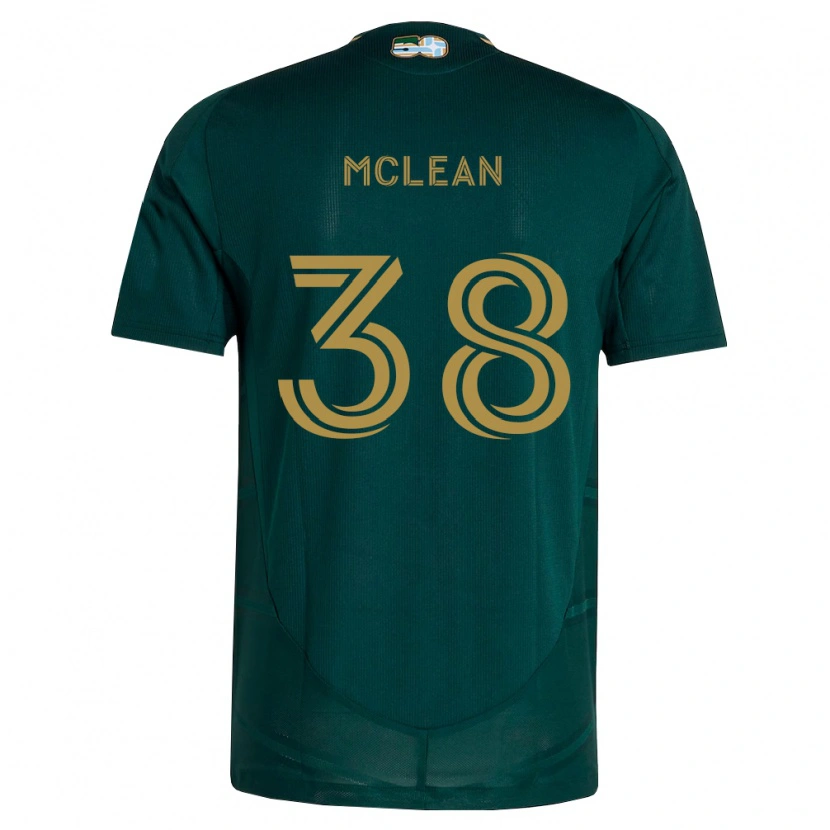 Danxen Criança Camisola Justin Mclean #38 Verde Escuro Marrom Principal 2026/27 Camisa Brasil