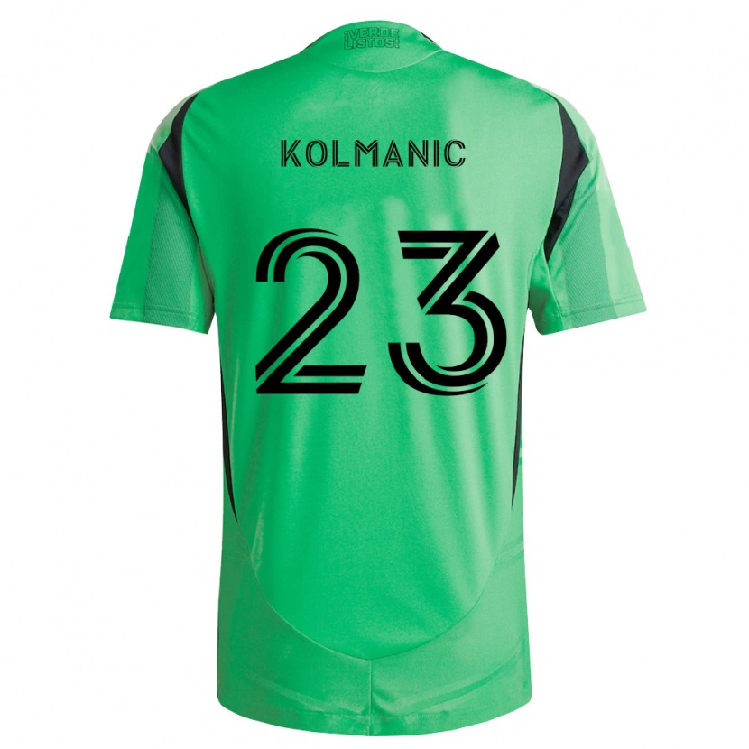 Danxen Criança Camisola Žan Kolmanič #23 Verde Esmeralda Preto Principal 2026/27 Camisa Brasil