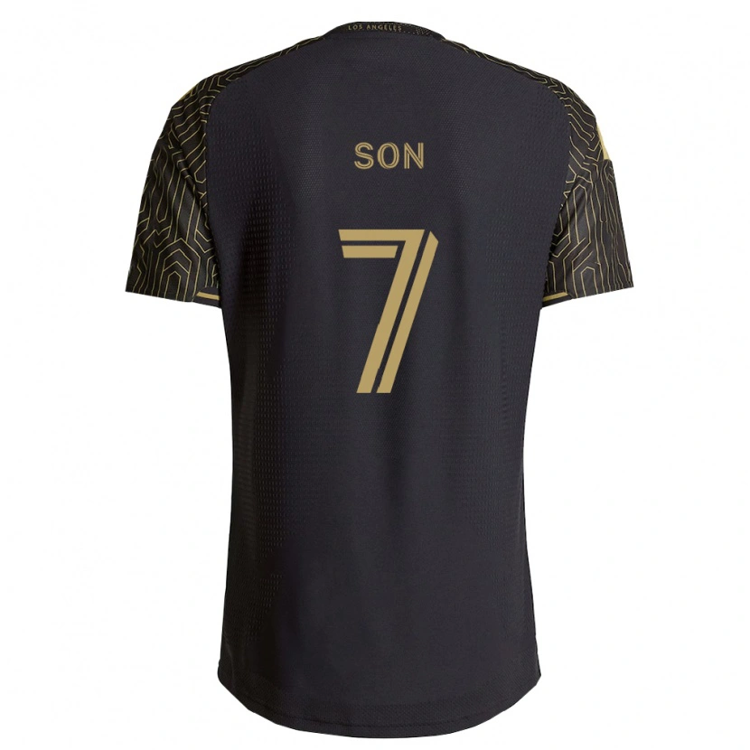 Danxen Criança Camisola Heung-Min Son #7 Marrom Preto Principal 2026/27 Camisa Brasil