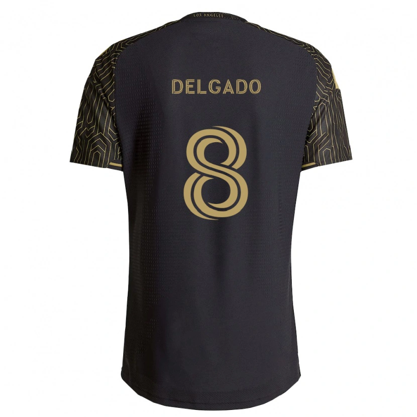 Danxen Criança Camisola Mark Delgado #8 Marrom Preto Principal 2026/27 Camisa Brasil