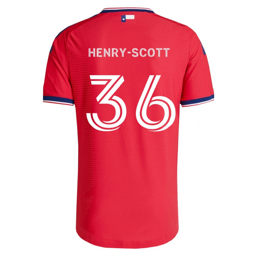 Danxen Criança Camisola Malik Henry-Scott #36 Vermelho Azul Branco Principal 2026/27 Camisa Brasil