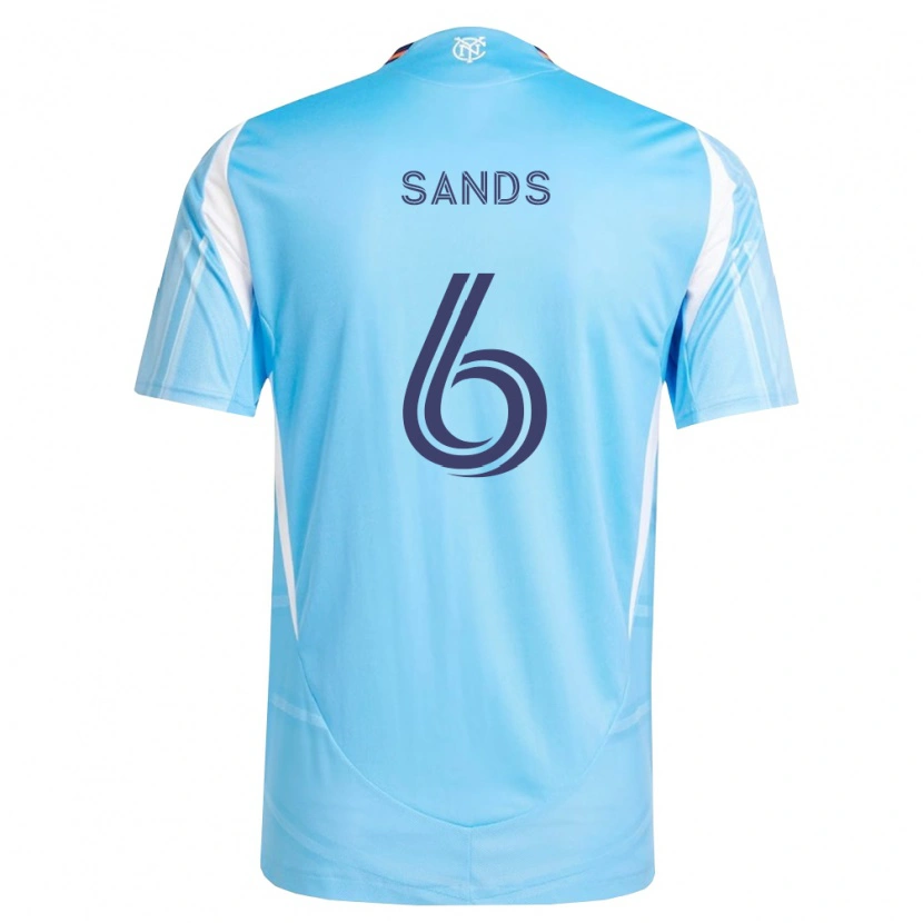 Danxen Criança Camisola James Sands #6 Azul Celeste Branco Principal 2026/27 Camisa Brasil
