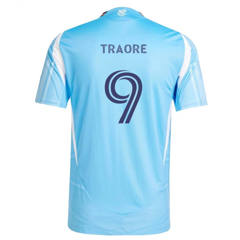 Danxen Criança Camisola Bénie Traoré #9 Azul Celeste Branco Principal 2026/27 Camisa Brasil