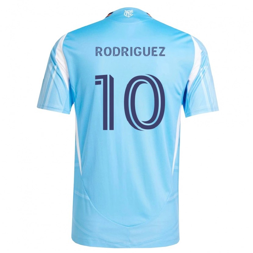 Danxen Criança Camisola Santiago Rodríguez #10 Azul Celeste Branco Principal 2026/27 Camisa Brasil