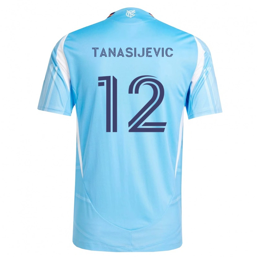Danxen Criança Camisola Strahinja Tanasijevic #12 Azul Celeste Branco Principal 2026/27 Camisa Brasil