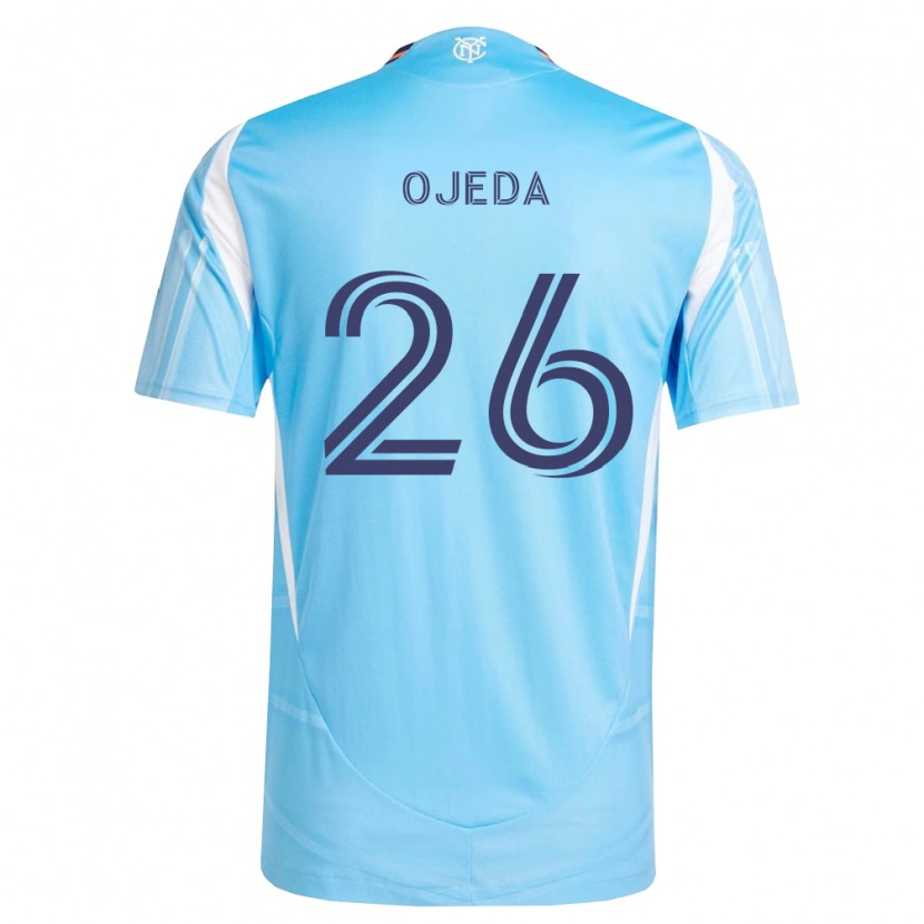 Danxen Criança Camisola Agustín Ojeda #26 Azul Celeste Branco Principal 2026/27 Camisa Brasil