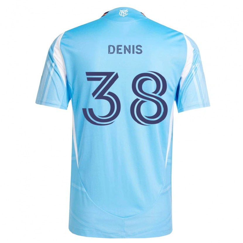 Danxen Criança Camisola John Denis #38 Azul Celeste Branco Principal 2026/27 Camisa Brasil