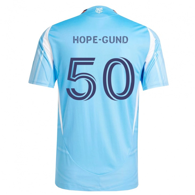 Danxen Criança Camisola Kofi Hope-Gund #50 Azul Celeste Branco Principal 2026/27 Camisa Brasil
