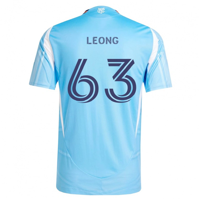 Danxen Criança Camisola Matthew Leong #63 Azul Celeste Branco Principal 2026/27 Camisa Brasil