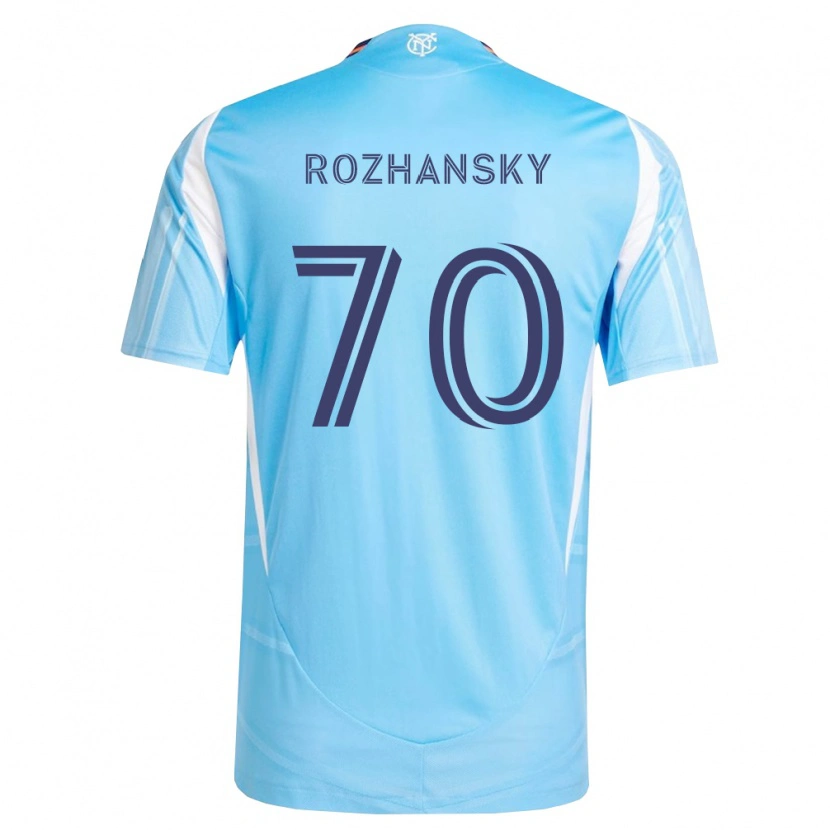 Danxen Criança Camisola Jake Rozhansky #70 Azul Celeste Branco Principal 2026/27 Camisa Brasil