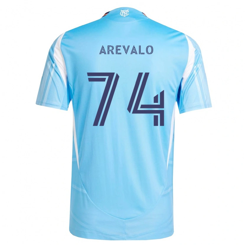 Danxen Criança Camisola Ronny Arévalo #74 Azul Celeste Branco Principal 2026/27 Camisa Brasil