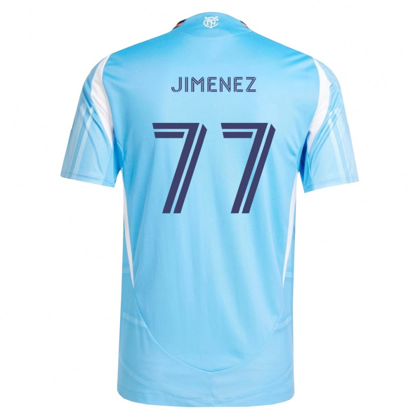 Danxen Criança Camisola Jonathan Jiménez #77 Azul Celeste Branco Principal 2026/27 Camisa Brasil